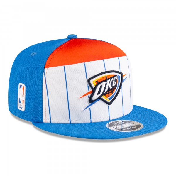 Бейсболка Oklahoma City Thunder New Era White/Blue 2025 NBA Tip Off Split Panel 9FIFTY Snapback
