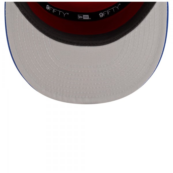 Бейсболка Philadelphia 76ers New Era White/Blue 2025 NBA Tip Off Split Panel 9FIFTY Snapback
