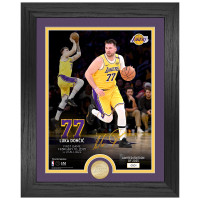 Los Angeles Lakers Luka Doncic Highland Mint First Game 13 x 16 Bronze Coin Photo Mint