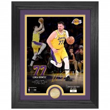Los Angeles Lakers Luka Doncic Highland Mint First Game 13 x 16 Bronze Coin Photo Mint