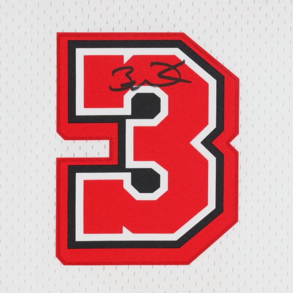 Игровая джерси Dwyane Wade Miami Heat Autographed Fanatics Authentic Mitchell & Ness 2007-08 Classic White Swingman