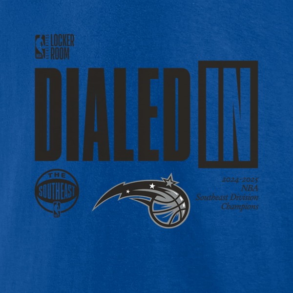 Футболка Orlando Magic Fanatics Royal 2025 Southeast Division Champions Locker Room