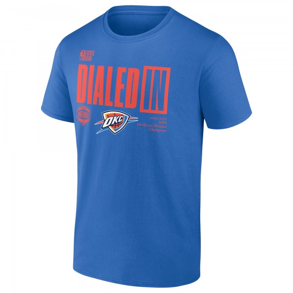 Футболка Oklahoma City Thunder Blue 2025 Northwest Division Champions Locker Room