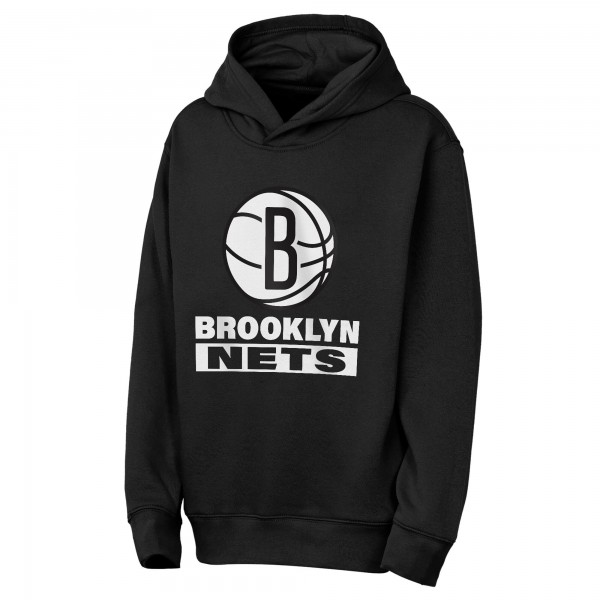 Подростковая Brooklyn Nets Outerstuff Black Back To The Basics Hoodie