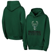 Подростковая Milwaukee Bucks Outerstuff Hunter Green Back To The Basics Hoodie