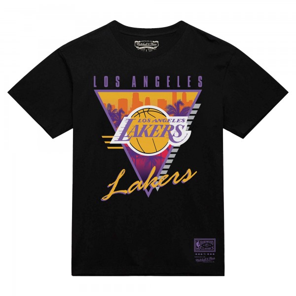 Футболка Los Angeles Lakers Mitchell & Ness Black Worldwide Collection Tri-Logo