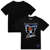 Cleveland Cavaliers Mitchell & Ness Black Worldwide Collection Tri-Logo T-Shirt