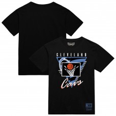Cleveland Cavaliers Mitchell & Ness Black Worldwide Collection Tri-Logo T-Shirt