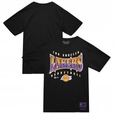 Футболка Los Angeles Lakers Mitchell & Ness Black Worldwide Collection Glow Up