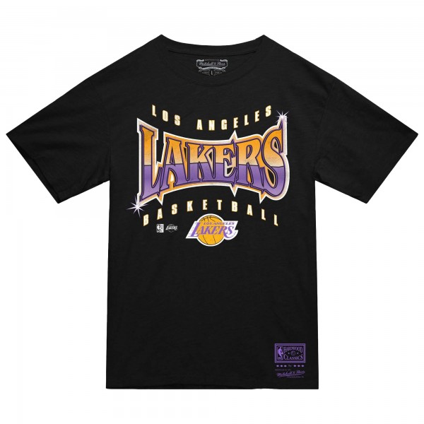 Футболка Los Angeles Lakers Mitchell & Ness Black Worldwide Collection Glow Up