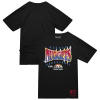 Denver Nuggets Mitchell & Ness Black Worldwide Collection Glow Up T-Shirt