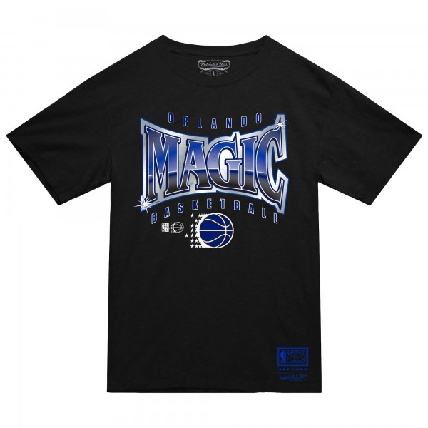 Футболка Orlando Magic Mitchell & Ness Black Worldwide Collection Glow Up