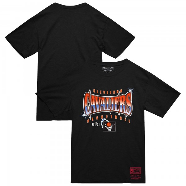 Cleveland Cavaliers Mitchell & Ness Black Worldwide Collection Glow Up T-Shirt