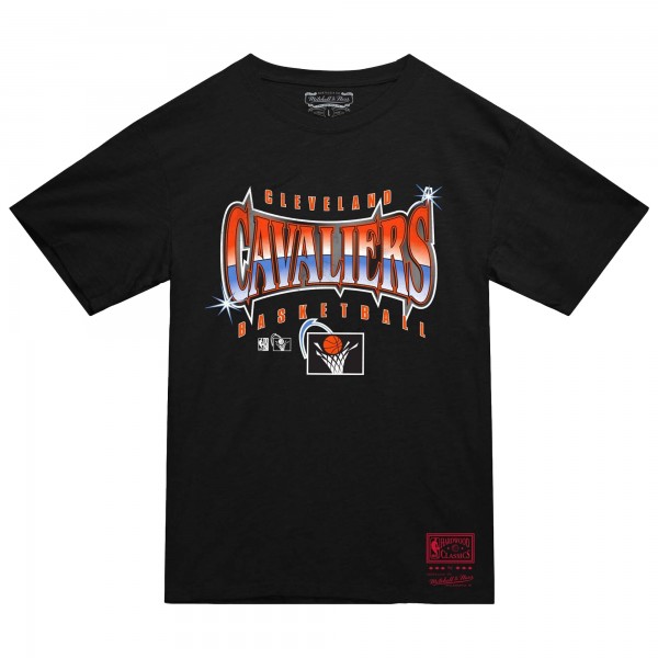 Cleveland Cavaliers Mitchell & Ness Black Worldwide Collection Glow Up T-Shirt