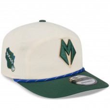 Бейсболка Milwaukee Bucks New Era 2025/26 City Edition 19TWENTY - Cream/Hunter Green