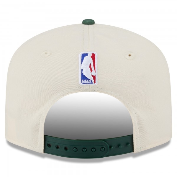 Бейсболка Milwaukee Bucks New Era 2025/26 City Edition 19TWENTY - Cream/Hunter Green