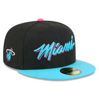 Бейсболка Miami Heat New Era 2025/26 City Edition 59FIFTY - Black/Turquoise