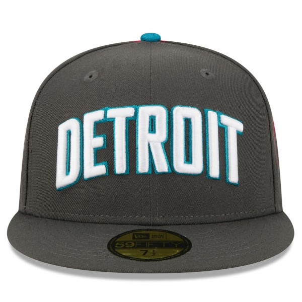 Бейсболка Detroit Pistons New Era 2025/26 City Edition 59FIFTY - Deep Pewter