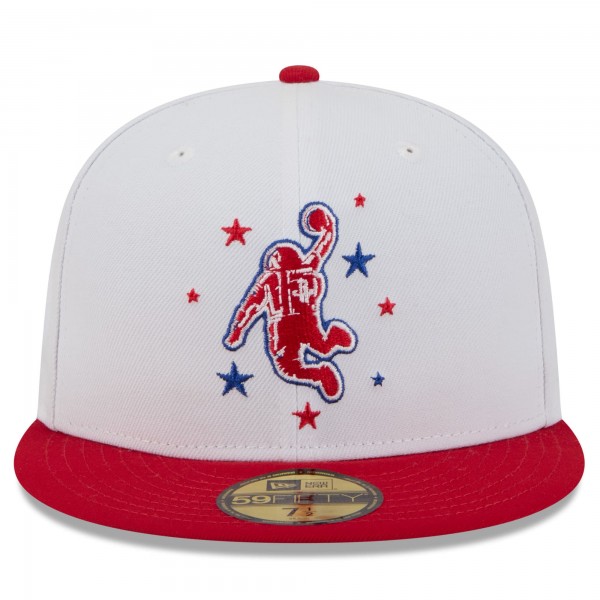 Бейсболка Houston Rockets New Era 2025/26 City Edition 59FIFTY - White/Red