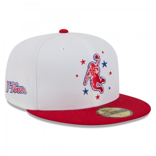 Бейсболка Houston Rockets New Era 2025/26 City Edition 59FIFTY - White/Red