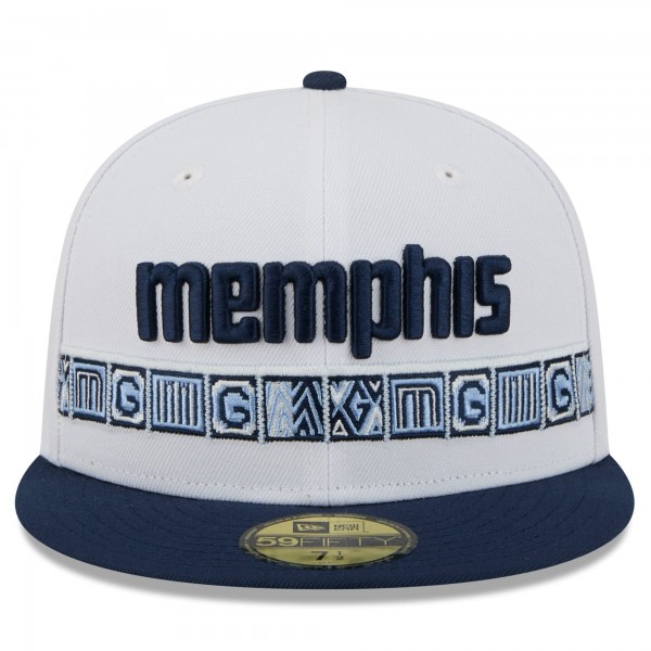 Бейсболка Memphis Grizzlies New Era 2025/26 City Edition 59FIFTY - White/Navy