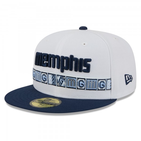 Бейсболка Memphis Grizzlies New Era 2025/26 City Edition 59FIFTY - White/Navy