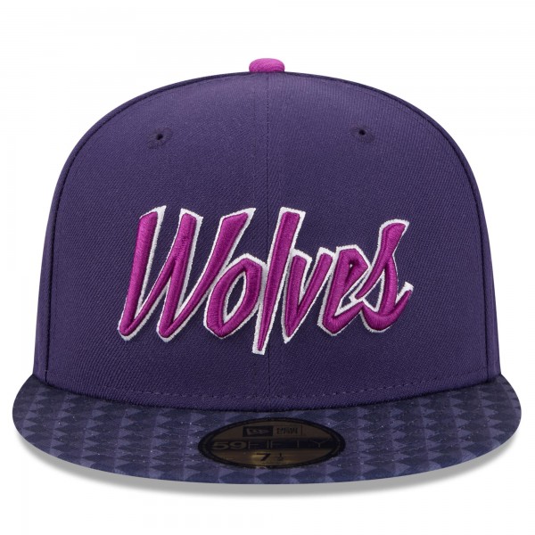 Бейсболка Minnesota Timberwolves New Era 2025/26 City Edition 59FIFTY - Purple
