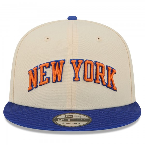 Бейсболка New York Knicks New Era 2025/26 City Edition 9FIFTY Snapback - Cream/Blue