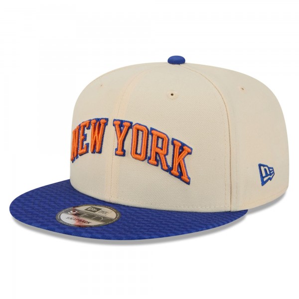 Бейсболка New York Knicks New Era 2025/26 City Edition 9FIFTY Snapback - Cream/Blue