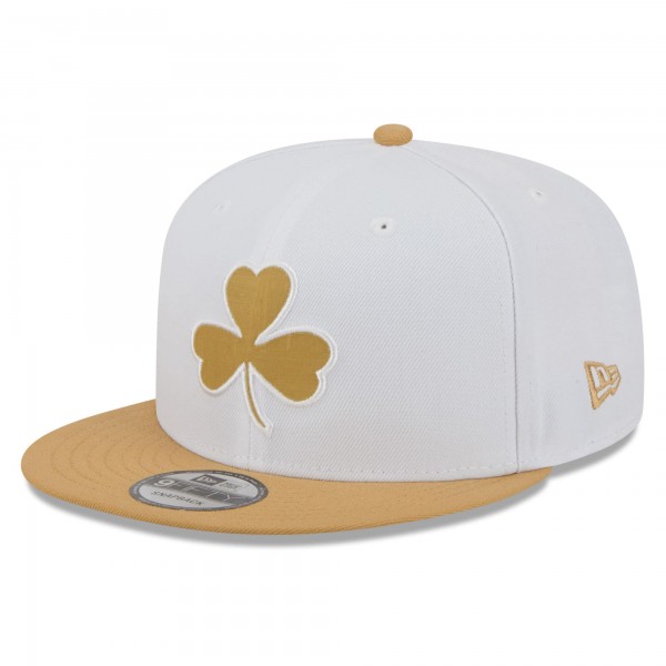 Бейсболка Boston Celtics New Era 2025/26 City Edition 9FIFTY Snapback - White/Gold