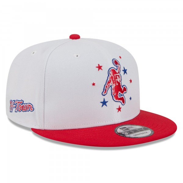 Бейсболка Houston Rockets New Era 2025/26 City Edition 9FIFTY Snapback - White/Red