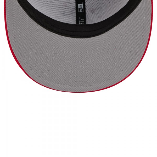 Бейсболка Houston Rockets New Era 2025/26 City Edition 9FIFTY Snapback - White/Red