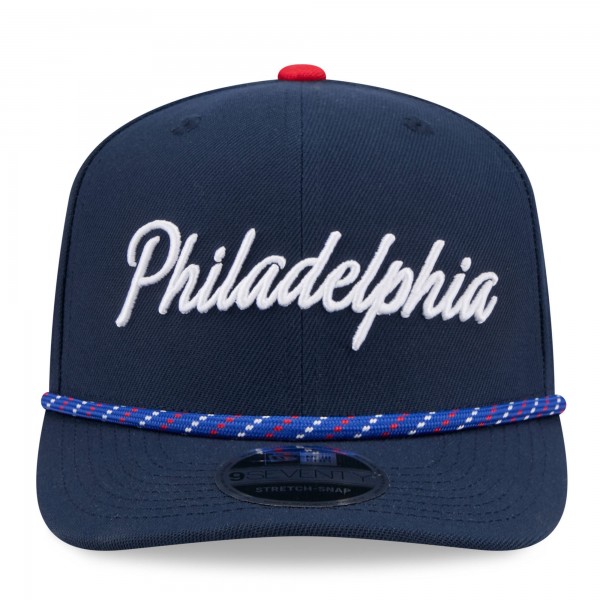 Бейсболка Philadelphia 76ers New Era 2025/26 City Edition 9SEVENTY - Navy