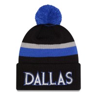 Шапка с помпоном Dallas Mavericks New Era 2025/26 City Edition - Black/Blue