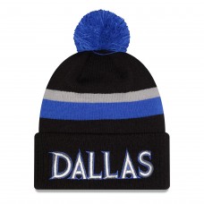 Шапка с помпоном Dallas Mavericks New Era 2025/26 City Edition - Black/Blue