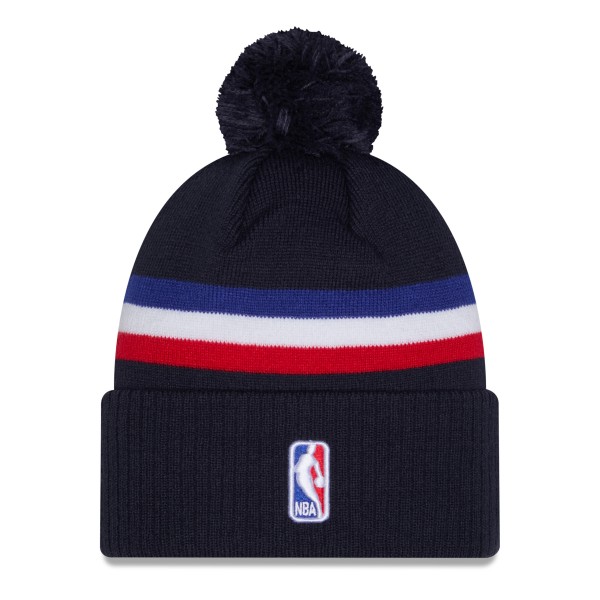 Шапка с помпоном Philadelphia 76ers New Era 2025/26 City Edition - Navy