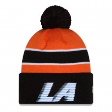 Шапка с помпоном LA Clippers New Era 2025/26 City Edition - Orange/Black