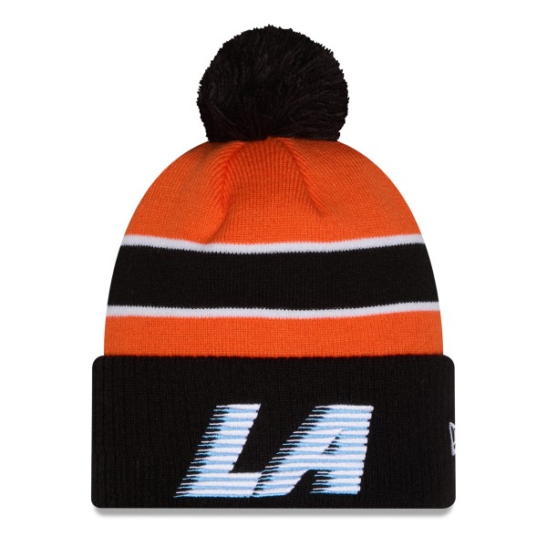 Шапка с помпоном LA Clippers New Era 2025/26 City Edition - Orange/Black