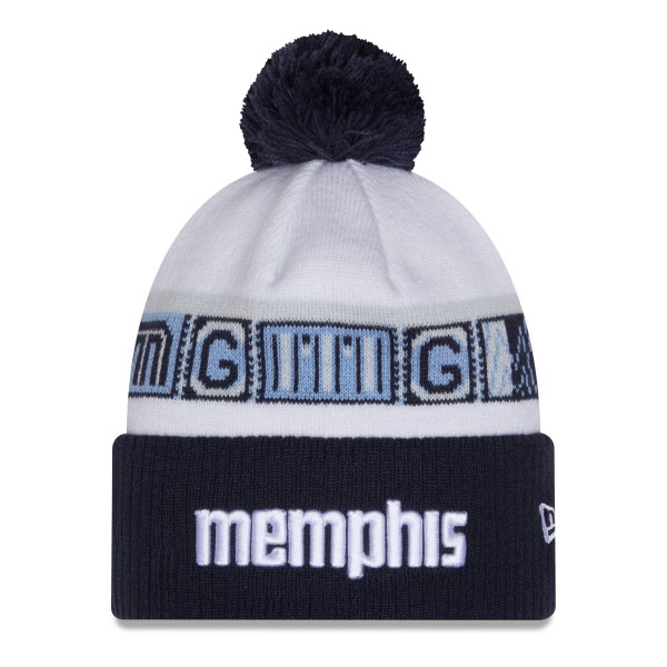 Шапка с помпоном Memphis Grizzlies New Era 2025/26 City Edition - Navy/White