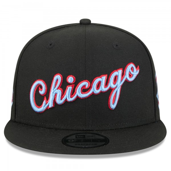 Подростковая Chicago Bulls New Era Black 2025/26 City Edition 9FIFTY Snapback Hat