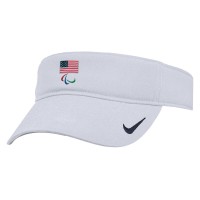 U.S. Paralympics Nike Ace Performance Adjustable Visor - White