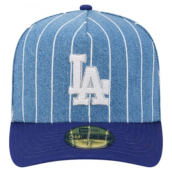 Бейсболка Los Angeles Dodgers New Era Blue/Royal Parallel A-Frame 59FIFTY