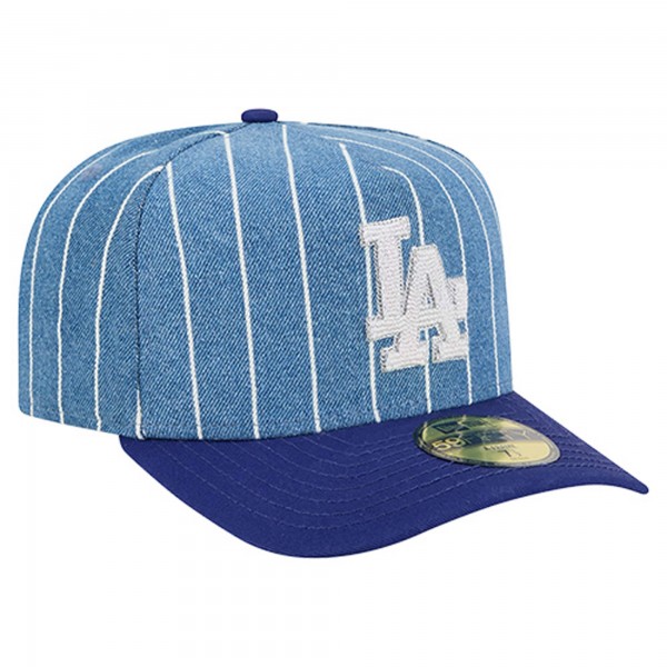Бейсболка Los Angeles Dodgers New Era Blue/Royal Parallel A-Frame 59FIFTY