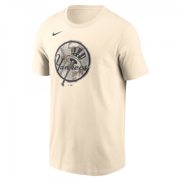 New York Yankees Nike Cream Camo Logo T-Shirt
