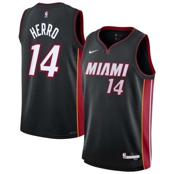 Подростковая Miami Heat Tyler Herro Nike Black Swingman Jersey - Icon Edition