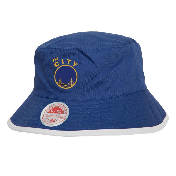 Панама Golden State Warriors Mitchell & Ness Black/Blue Flip It Reversible