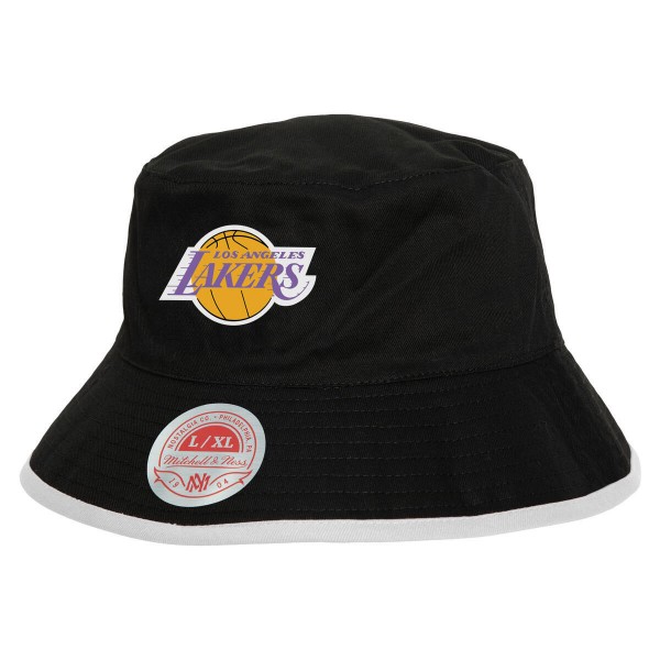 Панама Los Angeles Lakers Mitchell & Ness Black/Light Blue Flip It Reversible