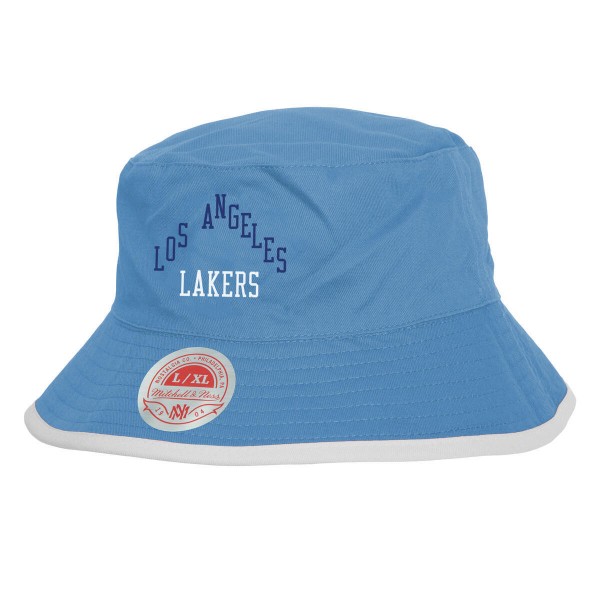 Панама Los Angeles Lakers Mitchell & Ness Black/Light Blue Flip It Reversible