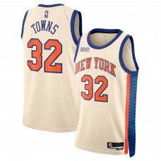 Джерси Karl-Anthony Towns New York Knicks Nike Unisex 2025/26 Swingman - Cream - City Edition