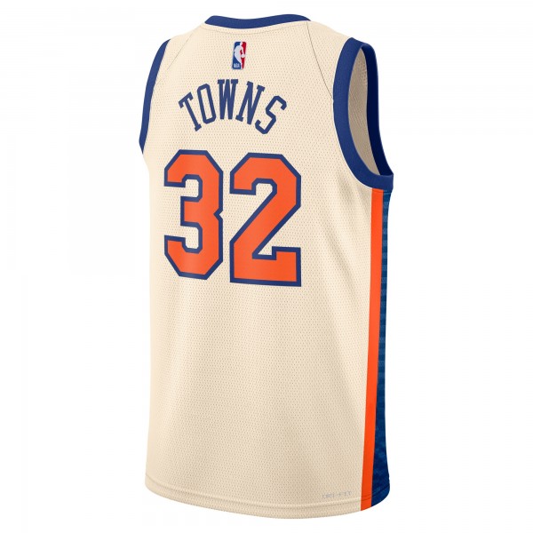 Джерси Karl-Anthony Towns New York Knicks Nike Unisex 2025/26 Swingman - Cream - City Edition